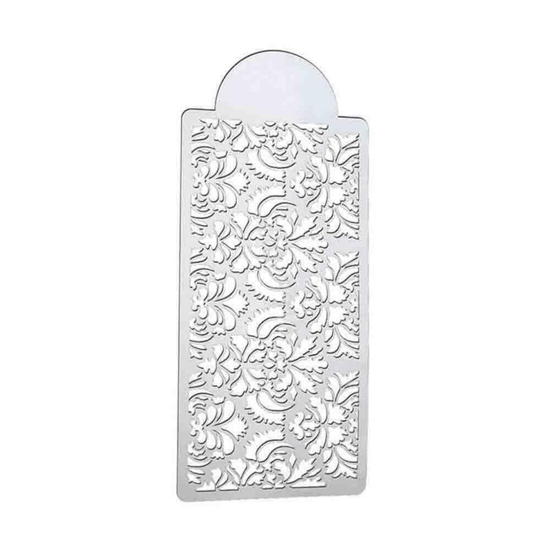 Lace Flower Border Fondant Cake Stencil Baking Tool Damask Decor Mould A3O0