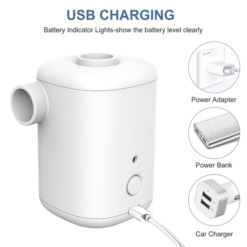 USB Charging Mini Inflator Wireless Swimming Ring Air Pump for Air Mattresses