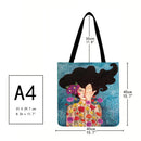 Girl Printed Shoulder Shopping Bag Casual Large Tote Handbag (40*40cm)