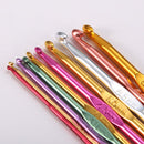 22Pcs Aluminum Crochet Hook Needles Knitting Weaving Crafts Yarn Sewing Tools Str
