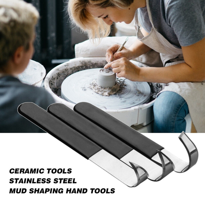 8pcs Pottery Tools Stainless Steel Clay Sculpture Modeling Craft Trimming T