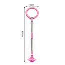 Folding Jumping Rope Ball Glowing One Foot Skip KIds Fitness Toys (Pink) Newly