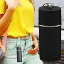 2pcs Portable Pocket Ashtray Ash Holder Smoking Ash Tray w/Keychain (Black)