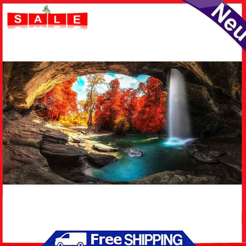 Part Drill Special Shape Rhinestone Painting Kit DIY 5D Mosaic Waterfall Drawing