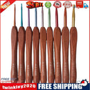 Wooden Handle Colorful Crochet Needle Knitting Sweater DIY Crochet Hook (A)