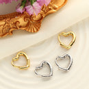 Jewelry Small Women Heart Shaped S925 Studs Hoop Earrings Hypoallergenic