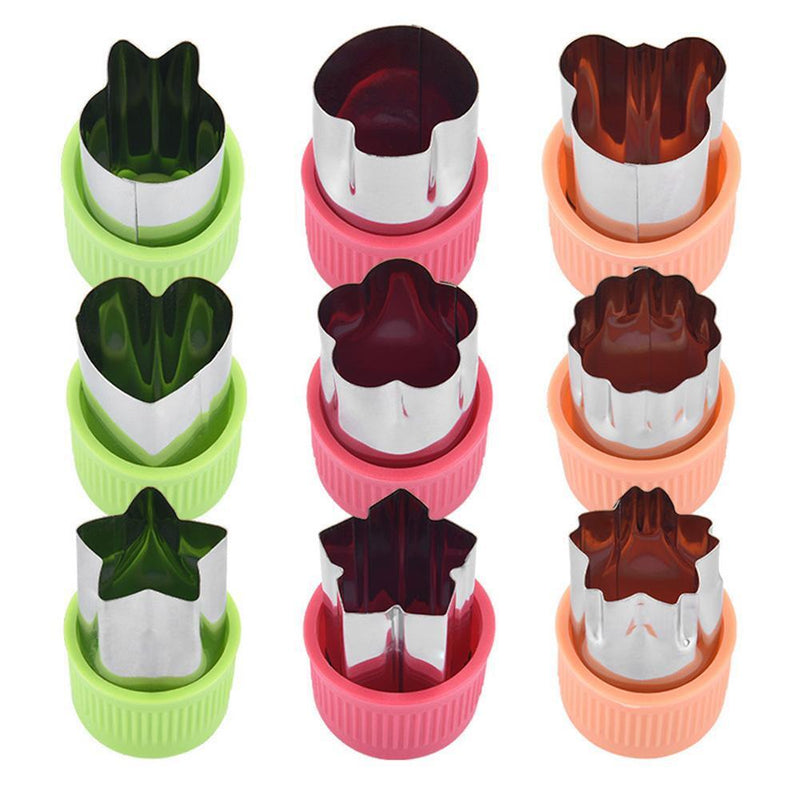 5x3pcs Star Heart Rabbit Shape Vegetables Cutter Cooking Baking Molds (B)