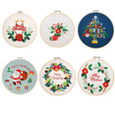 DIY Crafts Flower Embroidery Embroidery Hoop Cross Stitch Kit Needle Punch