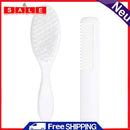 vanpower 2/set newborn baby hair comb + brush soft infant head massager