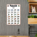 Home Weatherproof Retro Chic Motorcycle Sign Iron Painting Wall Drawing Templ