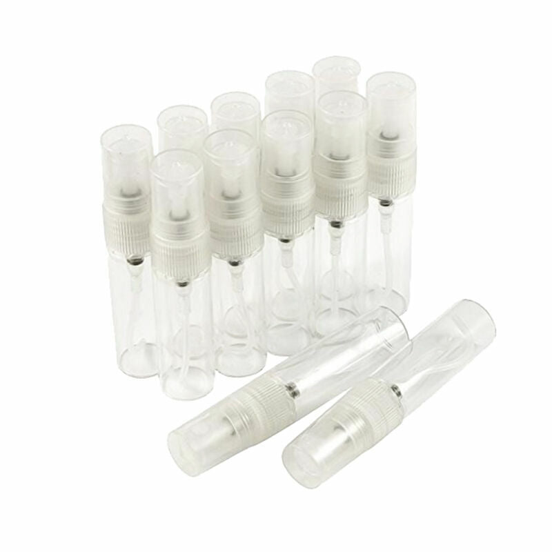 12 Pcs Mini Glass Transparent Small Empty Spray Bottle Ato B5G6 Perfume F3B8