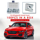100pcs No.4 U Nut Car Interior Door Trim Panel Fastener Clip for Auto Motorcycle