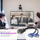 DVI-I 24+5 Pin Male to TWO Dual VGA Female Video Converter Adapter Cable for PC