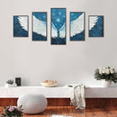 5 Panels Diamond Painting DIY Full Round Drill Mosaic Picture Home Decoration