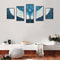 5 Panels Diamond Painting DIY Full Round Drill Mosaic Picture Home Decoration