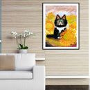 5D DIY Full Round Drill Diamond Paint Sunflower Cat Mosaic Rhinestone Drawi