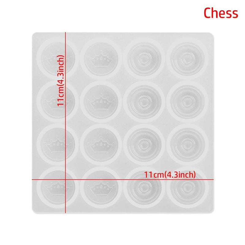 Epoxy Crystal Glue DIY Silicone Chess Mold Chessboard Mould Chess Board Tools