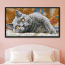 Canvas Artwork DIY Print 14CT Stamped Quiet Animal Kit Needlework Cross Stitc