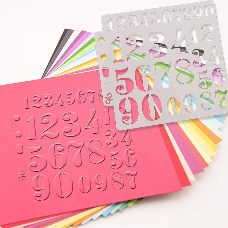 Number Plastic Paint Stencil Template for DIY Cake Coffee Decorative Spray Mold