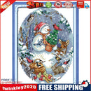 14CT Stamped DIY Snowman Friends Cross Stitch Canvas Needlework (K802)