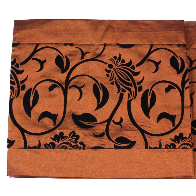 Chameleon Flocking Tablecloth Home Runners Dinner Table Flag Cover(Coffee)