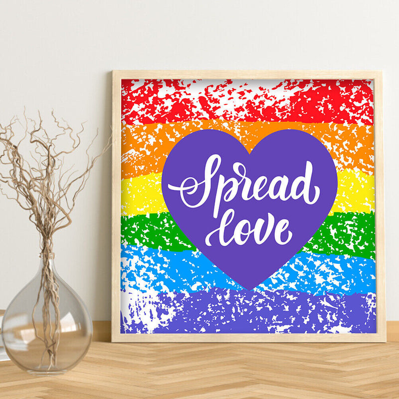 5D Diamond DIY Six-Color Rainbow Full Round Drill Rhinestone Kit