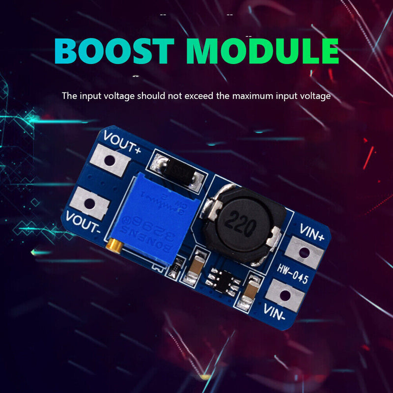 HW-045 2V-24V Adjustable Boost Module 2A DC Step Up Power Board Converter