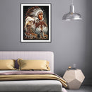 5D DIY Diamond Painting Indians Animal Full Round Drill Mosaic Picture Decor Kit