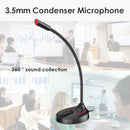 USB Gooseneck Cardioid Conference Microphone with Mute Switch for PS4 Computer