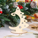 Star Creative Wood Slices with Stand Christmas Tree Crafts Christmas Ornaments