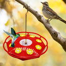 Plastic Portable Bird Hummingbird Flower Feeder Bottle with Hook Hanging Drinker