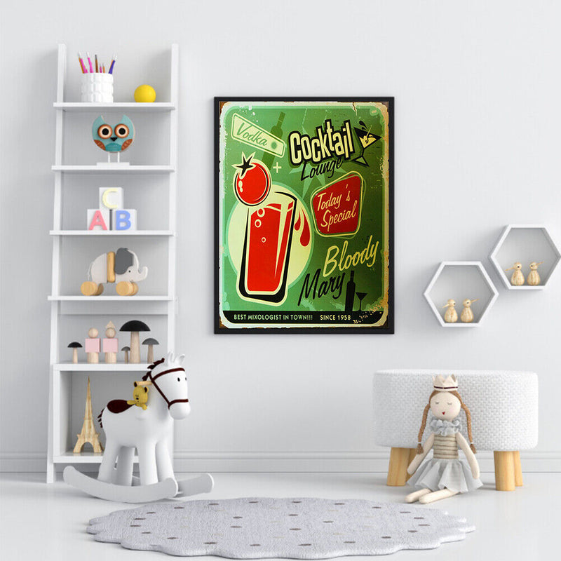 Cocktail Oil Paint By Numbers Kits Canvas Drawing DIY Coloring Picture for Bar