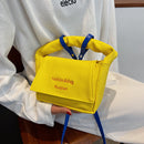 Mini PU Leather Handbag Fashion Hitting Color Crossbody Portable Shoulder Bag