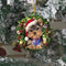 Christmas Wood Dog Wreath Pendant Home Wall Xmas Tree Festival Decor (A) Newly