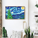 5D DIY Rhinestone Christmas Starry Night Full Round Drill Diamond Painting Decor