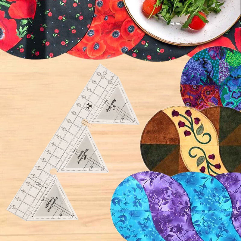 Acrylic Quilting Ruler 60 Degrees Triangle Template Hand Sewing Cutting Clo