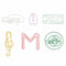 Stationery Metal Clamp Boxed shape Folder Memo Clamp Color Paper Clip