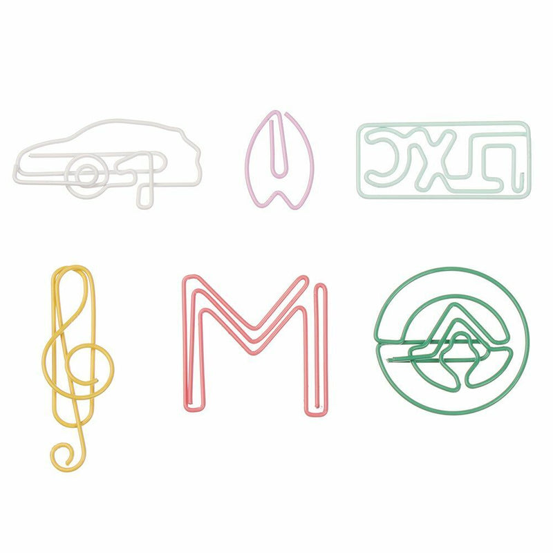 Stationery Metal Clamp Boxed shape Folder Memo Clamp Color Paper Clip