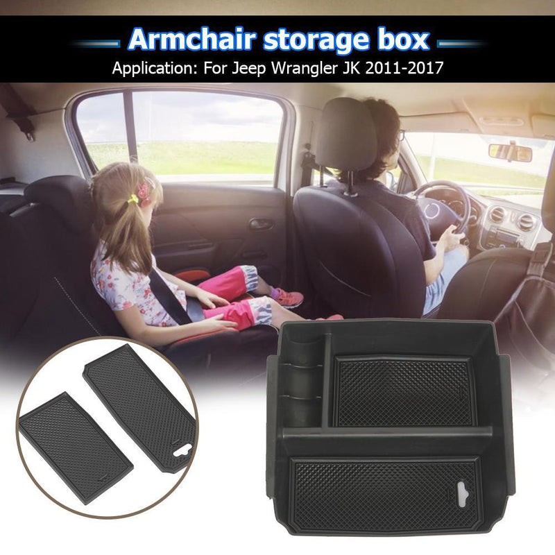 For Jeep Wrangler JK 2011-2017 Center Console Armrest Storage Box Insert Tray