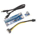 USB 3.0 PCIe Riser PCI-e PCI Express 1X to 16X Adapter Card for BTC Mining