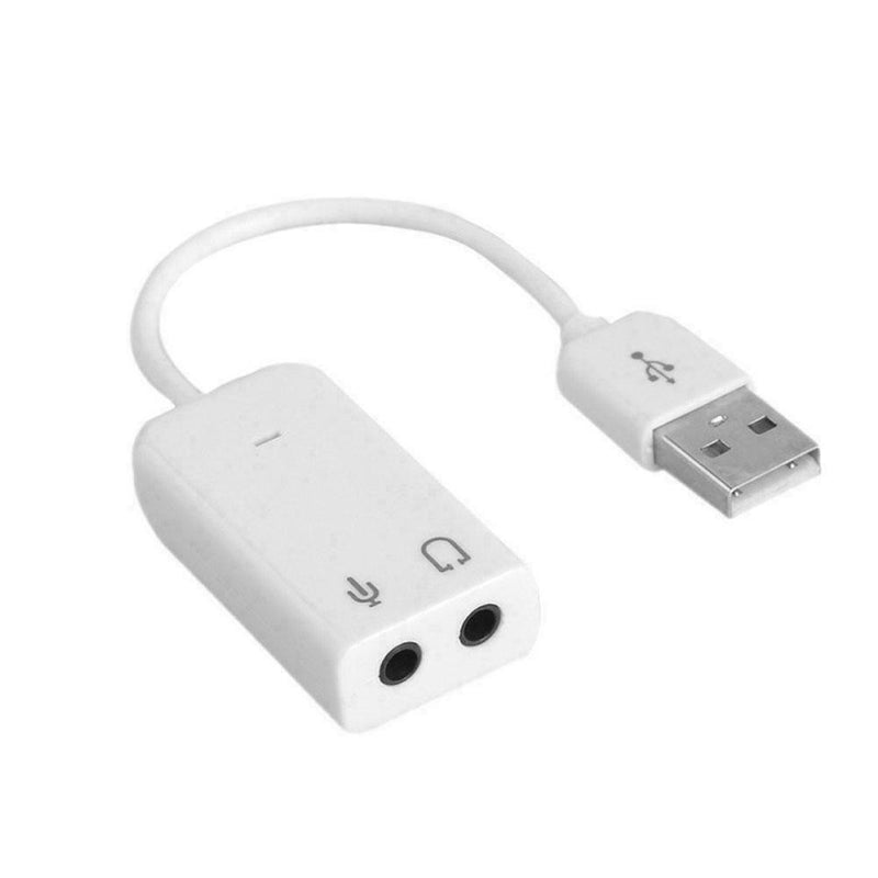 USB 2.0 Laptop Converter Stereo Sound Card Audio External Adapters Good Y5D8
