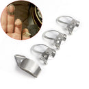 4x Open Design Adjustable Stainless Steel Fingerpicks Acoustic Guitar Banjo