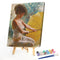 Girl Open Umbrella Oil Paint By Numbers Kits DIY Handpainted on Canvas Art