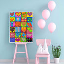 Abstract Hearts Oil Paint By Numbers Kits Canvas Picture Wall Art DIY Craft