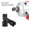 1/2 inch Square to 1/4 inch Hex Ratchet Socket Wrench Spanner Converter Newly
