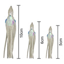 10x Bionic Octopus Fishing Lures 10cm Artificial Soft Bait (Luminous White)