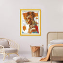 Not Full Needles Thread Cross Stitch African Women DIY 2-Beach 14CT Cotton Kit