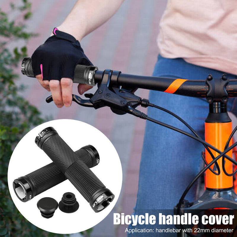 1 Pair GUB Bicycle Handlebar Grip Lock Rubber Bike Anti-slip Grips (Black) Newly