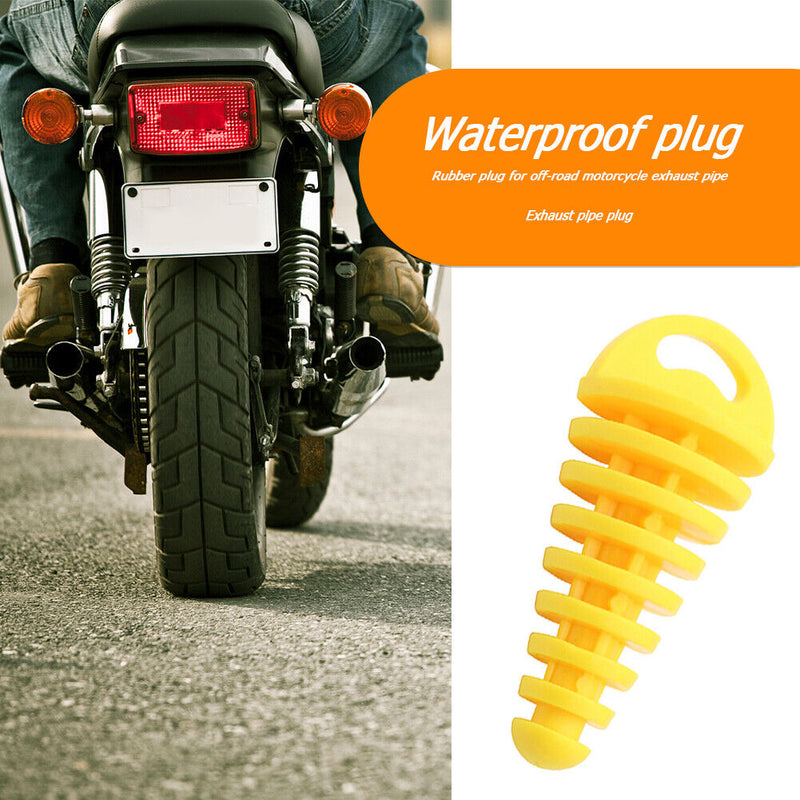 Motorcycle Exhaust Pipe Air-bleeder Plug Muffler Wash Plug Small (Yellow) Newly