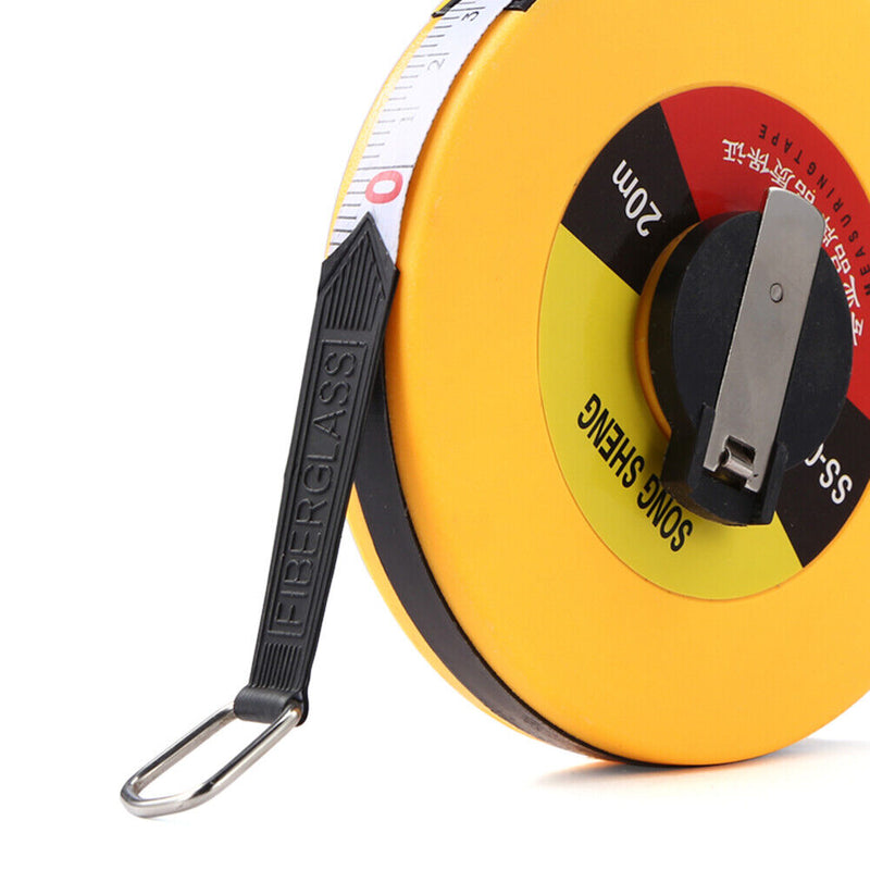 Fiberglass Tape Measure Building Surveying Distance Measuring Meter (20m) Newly